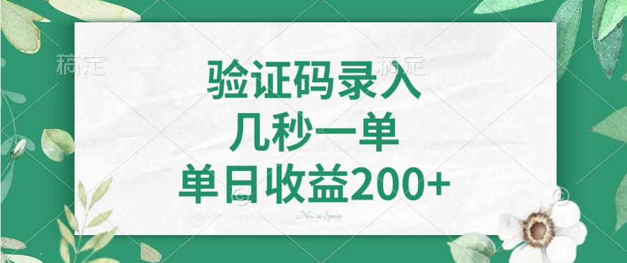（14221期）验证码录入，几秒一单，单日收益200+辉睿网创|辉睿学习|辉睿创业|辉睿电商运营|辉睿小红书|辉睿网赚辉睿网创