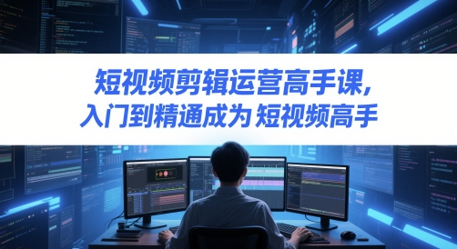 短视频剪辑运营高手课，入门到精通成为短视频高手辉睿网创|辉睿学习|辉睿创业|辉睿电商运营|辉睿小红书|辉睿网赚辉睿网创