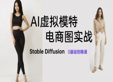 AI虚拟模特电商图实战，AI绘画Stable Diffusion 0基础到精通辉睿网创|辉睿学习|辉睿创业|辉睿电商运营|辉睿小红书|辉睿网赚辉睿网创