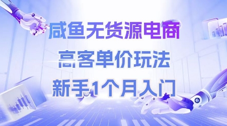 咸鱼无货源电商，高客单价玩法，新手1个月入门辉睿网创|辉睿学习|辉睿创业|辉睿电商运营|辉睿小红书|辉睿网赚辉睿网创