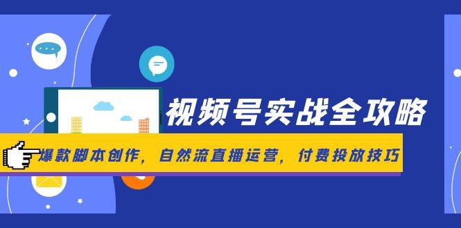 （14925期）视频号实战全攻略，爆款脚本创作，自然流直播运营，付费投放技巧辉睿网创|辉睿学习|辉睿创业|辉睿电商运营|辉睿小红书|辉睿网赚辉睿网创