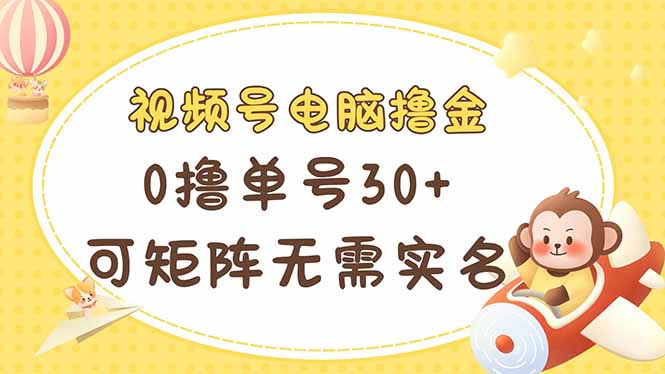 （14220期）视频号电脑撸金 0撸单号30+ 可矩阵 无需实名多号多得辉睿网创|辉睿学习|辉睿创业|辉睿电商运营|辉睿小红书|辉睿网赚辉睿网创