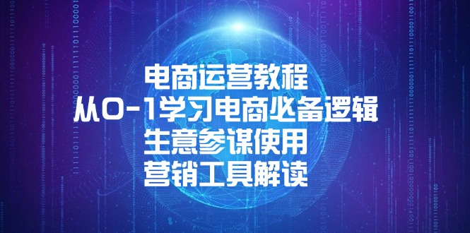 （13877期）电商运营教程：从0-1学习电商必备逻辑, 生意参谋使用, 营销工具解读辉睿网创|辉睿学习|辉睿创业|辉睿电商运营|辉睿小红书|辉睿网赚辉睿网创