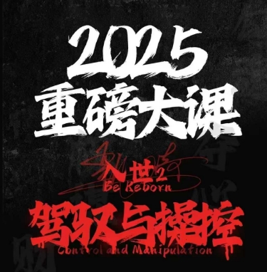 2025重磅大课，入世2，驾驭与控制辉睿网创|辉睿学习|辉睿创业|辉睿电商运营|辉睿小红书|辉睿网赚辉睿网创