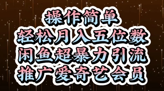 闲鱼超暴力引流推广爱奇艺会员，操作简单，轻松月入5位数辉睿网创|辉睿学习|辉睿创业|辉睿电商运营|辉睿小红书|辉睿网赚辉睿网创