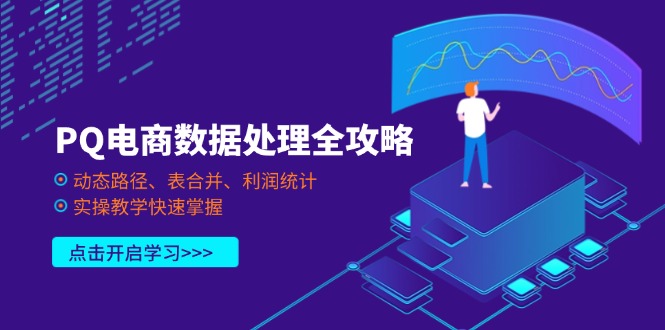 （14240期）PQ电商数据处理全攻略，动态路径、表合并、利润统计，实操教学快速掌握辉睿网创|辉睿学习|辉睿创业|辉睿电商运营|辉睿小红书|辉睿网赚辉睿网创