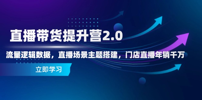 （14694期）直播带货提升营2.0：流量逻辑数据，直播场景主题搭建，门店直播年销千万辉睿网创|辉睿学习|辉睿创业|辉睿电商运营|辉睿小红书|辉睿网赚辉睿网创