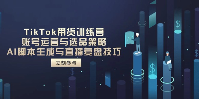 （14420期）TikTok带货训练营，账号运营与选品策略，AI脚本生成与直播复盘技巧辉睿网创|辉睿学习|辉睿创业|辉睿电商运营|辉睿小红书|辉睿网赚辉睿网创