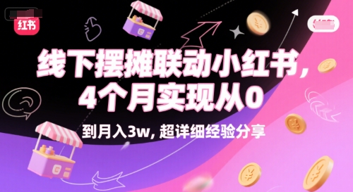 线下摆摊联动小红书，4 个月实现从 0 到月入3w，超详细经验分享辉睿网创|辉睿学习|辉睿创业|辉睿电商运营|辉睿小红书|辉睿网赚辉睿网创