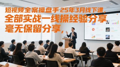 短视频全案操盘手25年3月线下课，全部实战一线操盘手经验分享，毫无保留分享，全是干货辉睿网创|辉睿学习|辉睿创业|辉睿电商运营|辉睿小红书|辉睿网赚辉睿网创