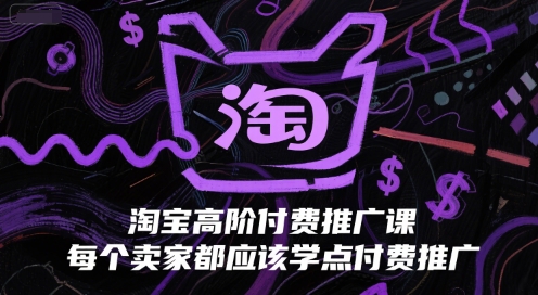 淘宝高阶付费推广课，每个卖家都应该学点付费推广辉睿网创|辉睿学习|辉睿创业|辉睿电商运营|辉睿小红书|辉睿网赚辉睿网创