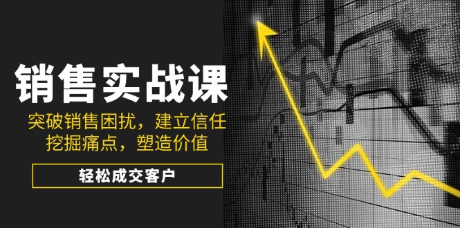 （14297期）销售实战课，突破销售困扰，建立信任，挖掘痛点，塑造价值，轻松成交客户辉睿网创|辉睿学习|辉睿创业|辉睿电商运营|辉睿小红书|辉睿网赚辉睿网创