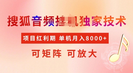 全网首发搜狐音频挂JI独家技术，项目红利期，可矩阵可放大，稳定月入8k【揭秘】辉睿网创|辉睿学习|辉睿创业|辉睿电商运营|辉睿小红书|辉睿网赚辉睿网创