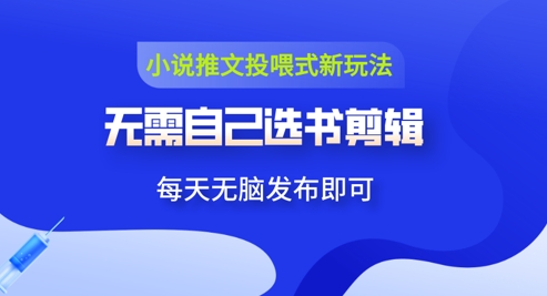 小说推文视频投喂新玩法：无需自己选书剪辑，领取视频发布即可，可批量操作辉睿网创|辉睿学习|辉睿创业|辉睿电商运营|辉睿小红书|辉睿网赚辉睿网创