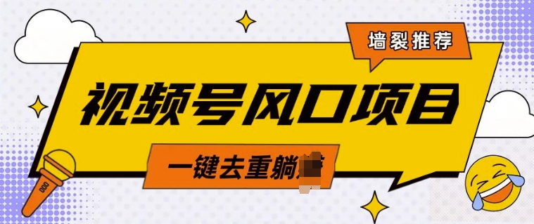视频号风口蓝海项目，中老年人的流量密码，简单无脑，一键去重，轻松月入过W辉睿网创|辉睿学习|辉睿创业|辉睿电商运营|辉睿小红书|辉睿网赚辉睿网创