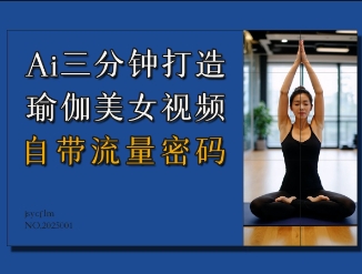 AI三分钟打造瑜伽美女视频，自带流量密码辉睿网创|辉睿学习|辉睿创业|辉睿电商运营|辉睿小红书|辉睿网赚辉睿网创