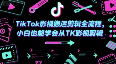 TikTok影视搬运剪辑全流程，小白也能学会从TK影视剪辑辉睿网创|辉睿学习|辉睿创业|辉睿电商运营|辉睿小红书|辉睿网赚辉睿网创
