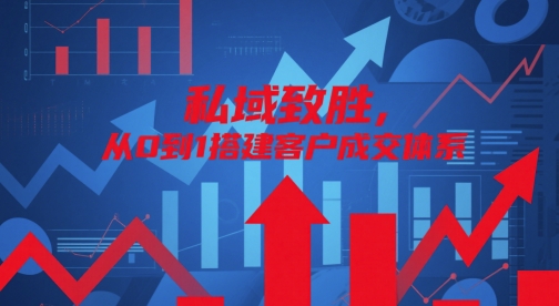 私域致胜，从0到1搭建客户成交体系辉睿网创|辉睿学习|辉睿创业|辉睿电商运营|辉睿小红书|辉睿网赚辉睿网创