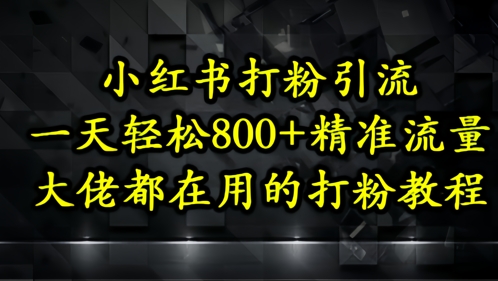 小红书打粉引流，一天轻松500+精准流量，大佬都在用的打粉教程辉睿网创|辉睿学习|辉睿创业|辉睿电商运营|辉睿小红书|辉睿网赚辉睿网创
