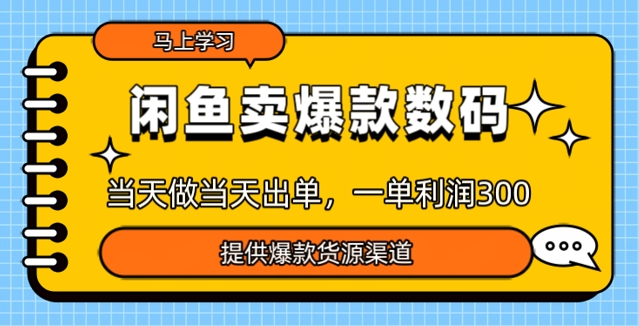 闲鱼卖爆款货源，当天做当天出单，一单利润3张辉睿网创|辉睿学习|辉睿创业|辉睿电商运营|辉睿小红书|辉睿网赚辉睿网创