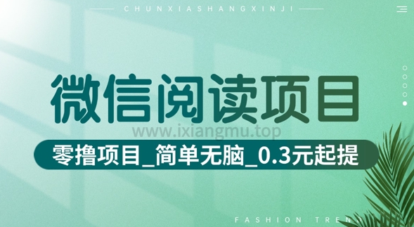 微信阅读项目_零撸项目+简单无脑+0.3元起提(六大平台合集汇总)辉睿网创|辉睿学习|辉睿创业|辉睿电商运营|辉睿小红书|辉睿网赚辉睿网创