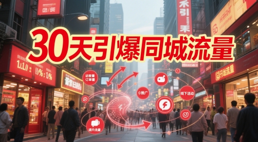 30天引爆同城流量：团购篇 认知篇 流量篇 来客篇 达人篇 老板人设IP篇 投流篇辉睿网创|辉睿学习|辉睿创业|辉睿电商运营|辉睿小红书|辉睿网赚辉睿网创