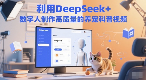 利用DeepSeek+数字人制作高质量的养宠科普视频辉睿网创|辉睿学习|辉睿创业|辉睿电商运营|辉睿小红书|辉睿网赚辉睿网创