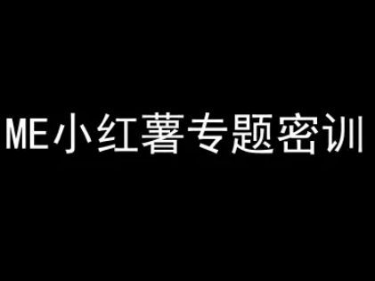 ME小红薯专题密训-小红书电商教程辉睿网创|辉睿学习|辉睿创业|辉睿电商运营|辉睿小红书|辉睿网赚辉睿网创