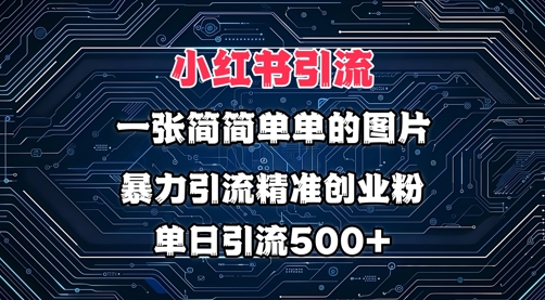 小红书图片打法，利用一张简简单单的图片，暴力引流精准创业粉，单日引流500+辉睿网创|辉睿学习|辉睿创业|辉睿电商运营|辉睿小红书|辉睿网赚辉睿网创