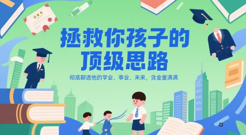 付费文章：拯救你孩子的顶级思路，彻底聊透他的学业、事业、未来，含金量满满辉睿网创|辉睿学习|辉睿创业|辉睿电商运营|辉睿小红书|辉睿网赚辉睿网创
