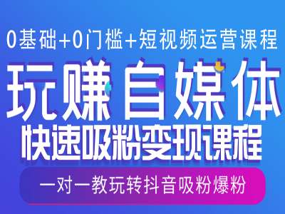 0基础+0门槛+短视频运营课程，玩赚自媒体快速吸粉变现课程，一对一教玩转抖音吸粉爆粉辉睿网创|辉睿学习|辉睿创业|辉睿电商运营|辉睿小红书|辉睿网赚辉睿网创