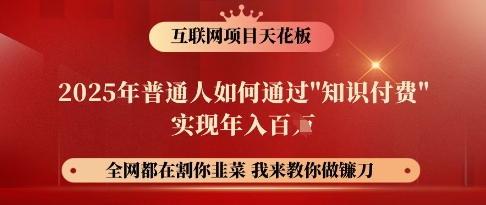 互联网项目天花板，2025年普通人如何通过知识付费实现年入百个【揭秘】辉睿网创|辉睿学习|辉睿创业|辉睿电商运营|辉睿小红书|辉睿网赚辉睿网创