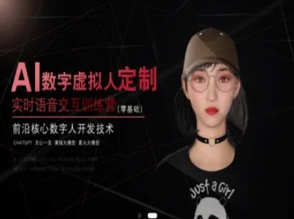 AI数字虚拟人定制，实时语音交互训练营（零基础），前沿核心数字人开发技术辉睿网创|辉睿学习|辉睿创业|辉睿电商运营|辉睿小红书|辉睿网赚辉睿网创