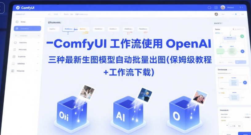 ComfyUI 工作流使用 OpenAI 三种最新生图模型自动批量出图(保姆级教程+工作流下载)辉睿网创|辉睿学习|辉睿创业|辉睿电商运营|辉睿小红书|辉睿网赚辉睿网创