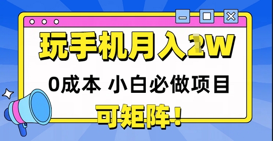 0成本小白必做项目，可矩阵，玩玩手机月入1w+辉睿网创|辉睿学习|辉睿创业|辉睿电商运营|辉睿小红书|辉睿网赚辉睿网创