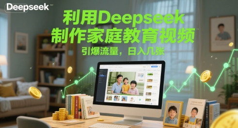 利用Deepseek制作家庭教育视频，引爆流量，日入几张辉睿网创|辉睿学习|辉睿创业|辉睿电商运营|辉睿小红书|辉睿网赚辉睿网创