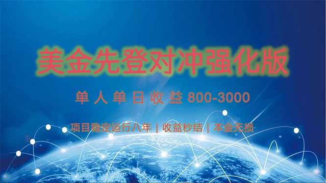 （15012期）美金先登计划对冲强化版，2025年黑马中最暴力收益日收益1k-4k（可放大…辉睿网创|辉睿学习|辉睿创业|辉睿电商运营|辉睿小红书|辉睿网赚辉睿网创