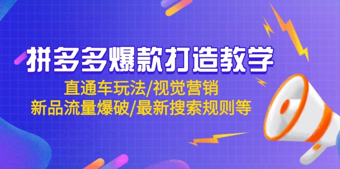 （14681期）拼多多爆款打造教学：直通车玩法/视觉营销/新品流量爆破/最新搜索规则等辉睿网创|辉睿学习|辉睿创业|辉睿电商运营|辉睿小红书|辉睿网赚辉睿网创
