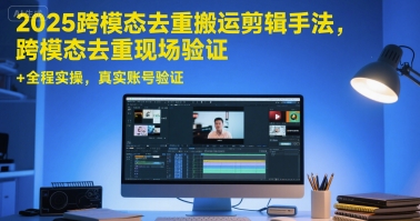 2025跨模态去重搬运剪辑手法，跨模态去重现场验证 +全程实操，真实账号验证辉睿网创|辉睿学习|辉睿创业|辉睿电商运营|辉睿小红书|辉睿网赚辉睿网创