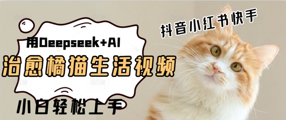 疯狂火爆，用Deepseek+AI做治愈橘猫系列视频，小白轻松制作+快速拿到结果辉睿网创|辉睿学习|辉睿创业|辉睿电商运营|辉睿小红书|辉睿网赚辉睿网创