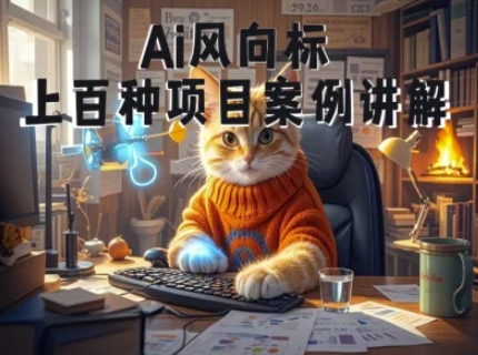 Ai风向标-附100种项目案例玩法-0基础小白到大神ai视频商业应用教学辉睿网创|辉睿学习|辉睿创业|辉睿电商运营|辉睿小红书|辉睿网赚辉睿网创