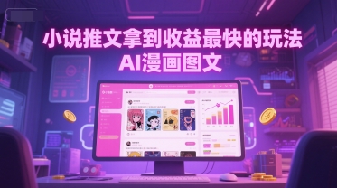 小说推文拿到收益最快的玩法，AI漫画图文辉睿网创|辉睿学习|辉睿创业|辉睿电商运营|辉睿小红书|辉睿网赚辉睿网创