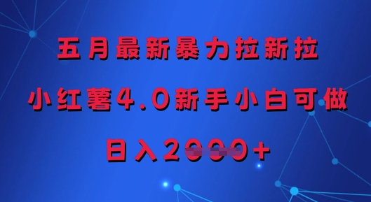 五月最新暴力拉新拉，小红薯4.0新手小白可做，日入多张辉睿网创|辉睿学习|辉睿创业|辉睿电商运营|辉睿小红书|辉睿网赚辉睿网创