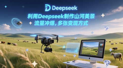 利用Deepseek制作山河美景，流量冲爆，多张变现方式辉睿网创|辉睿学习|辉睿创业|辉睿电商运营|辉睿小红书|辉睿网赚辉睿网创