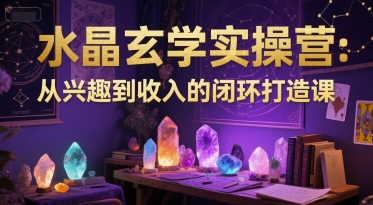 水晶玄学实操营：从兴趣到收入的闭环打造课辉睿网创|辉睿学习|辉睿创业|辉睿电商运营|辉睿小红书|辉睿网赚辉睿网创
