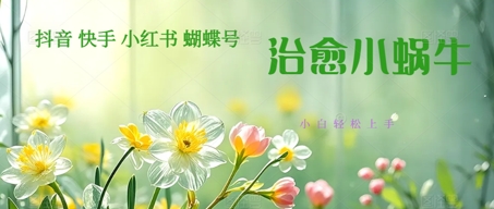 疯狂火爆！抖音，小红书，视频号蜗牛治愈的视频，轻松制作+快速拿到结果辉睿网创|辉睿学习|辉睿创业|辉睿电商运营|辉睿小红书|辉睿网赚辉睿网创